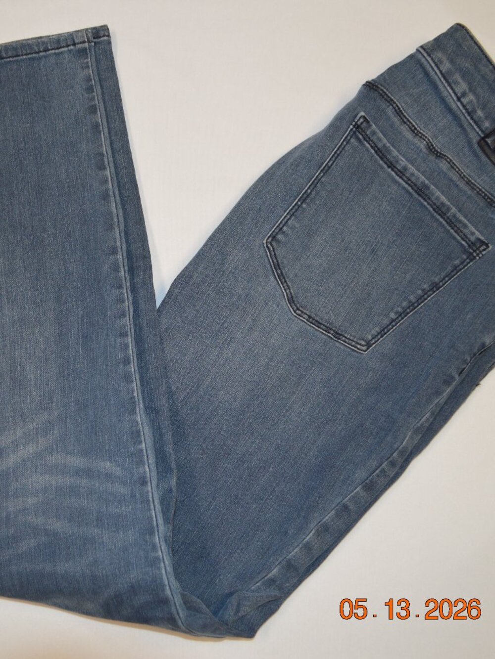 White House Black Market Women’s Size 12 Grey Blue Skinny Ankle Jeans Stretch